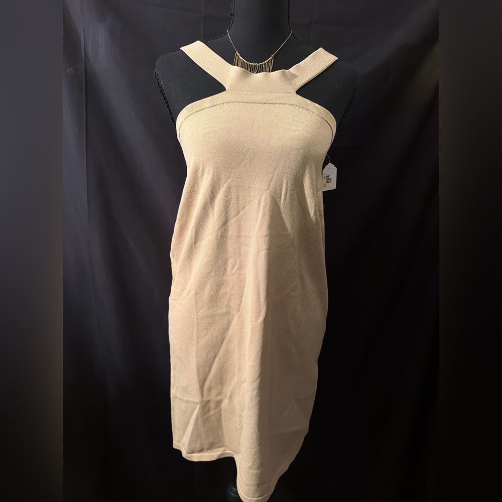 The Drop Beige Sleeveless Dress